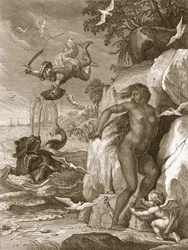 Perseus bevrijdt Andromeda van het zeemonster, 1731